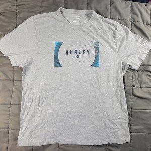 Hurley Mens 2XL Gray Shirt Short Sleeve Casual Comfort Logo Lightweight